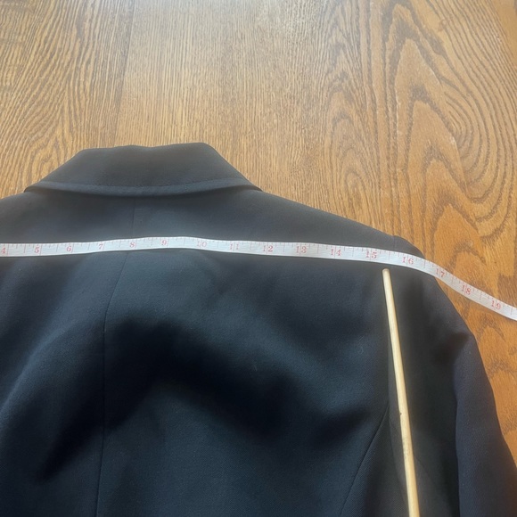 Ann Taylor Vintage Wool Blend Long Black Belted Trench Coat Dress 8 •Msurmnts• - Picture 5 of 13